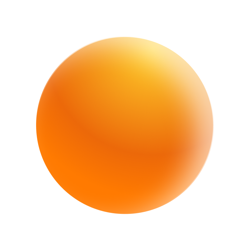 Orange planet with Automator logo pressed in surface