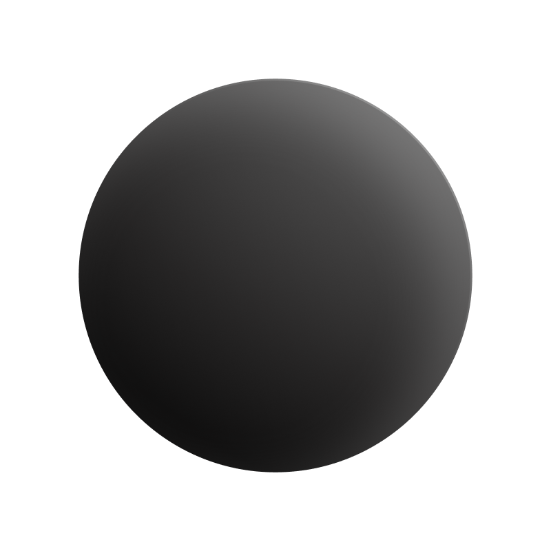 Black planet with Genius logo pressed in surface