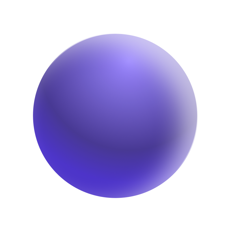 Purple planet with Magician logo pressed in surface